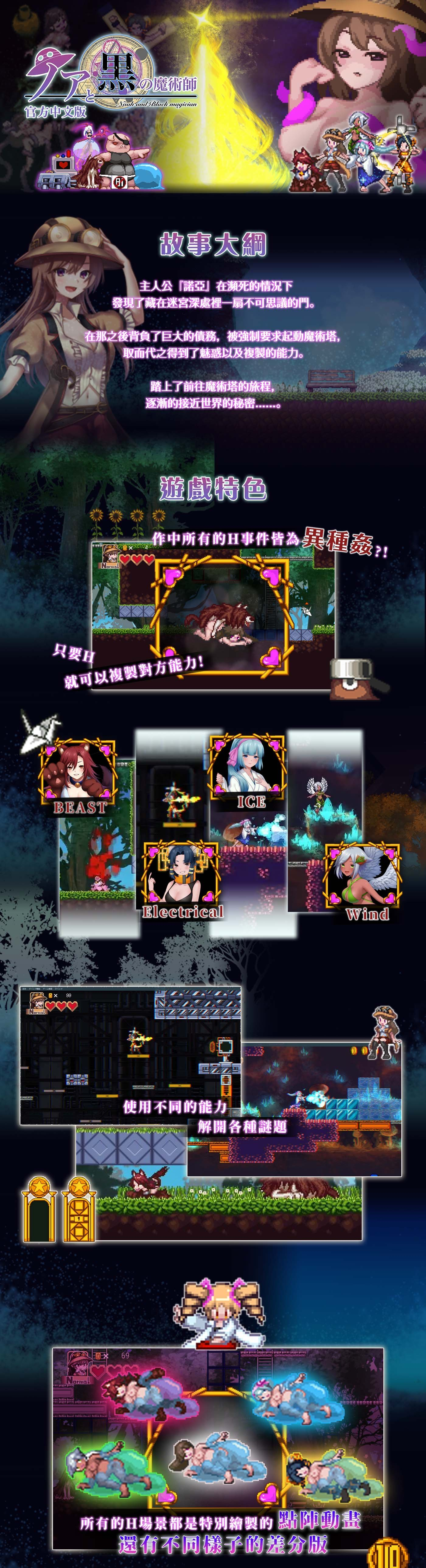 [PC-ACT游戏] 【ACT/BOKI官中/像素】诺亚与黑魔术师 / 諾亞與黑魔術師 [度盘]【400M】