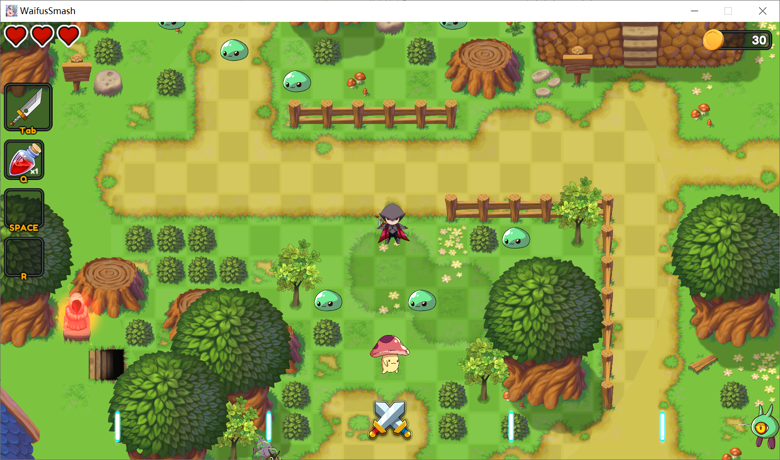 [PC-RPG游戏] 【RPG/H版节奏地牢】Waifus Smash v1.0.5 steam官方中文[PC][度盘/600M]