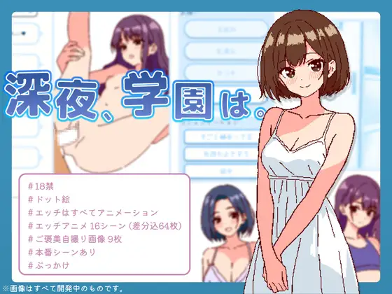 [PC-SLG游戏] [像素风SLG/动态/官中]深夜学园 深夜、学園は。v1.10 官方中文版[500M]