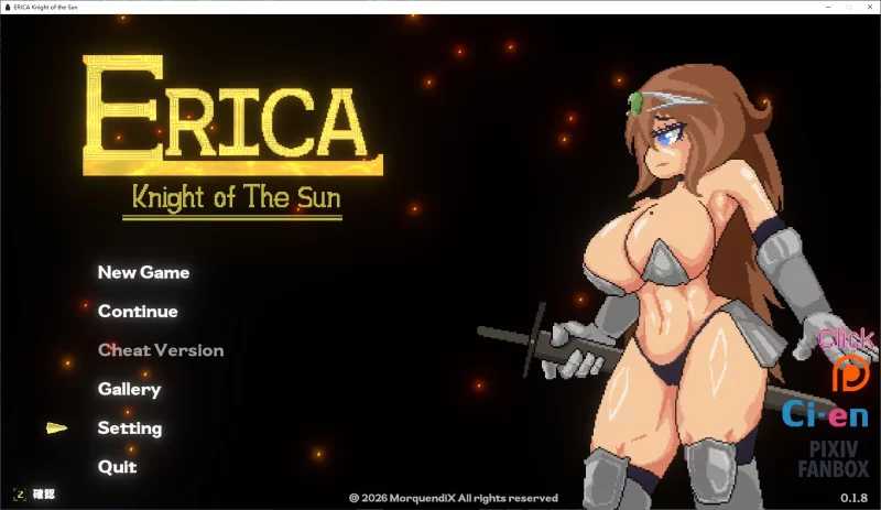 [PC-ACT游戏] 【ACT/汉化/新作】艾丽卡：太阳骑士/Erica Knight of the sun Ver0.18【2.7G】