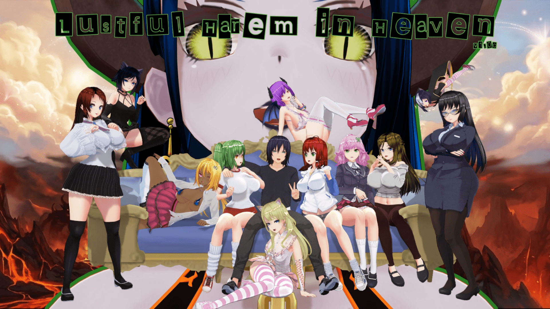 【PC/安卓-SLG游戏】天上的淫乱后宫v1.2b Lustful Harem in Heaven [v1.2b] AI版【1.21g]
